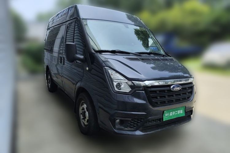 Used Ford Transit Custom 2021 2.2T Automatic Logistics Vehicle Pro Short Wheelbase 6-Seater Mid-Roof China VI Standard Front Right 45 Deg