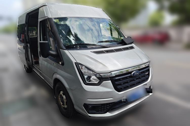 Used Ford Transit Custom 2021 2.2T Automatic Logistics Vehicle Pro Long Wheelbase 7 Seats Mid-Roof China VI Standard Front Right 45 Deg