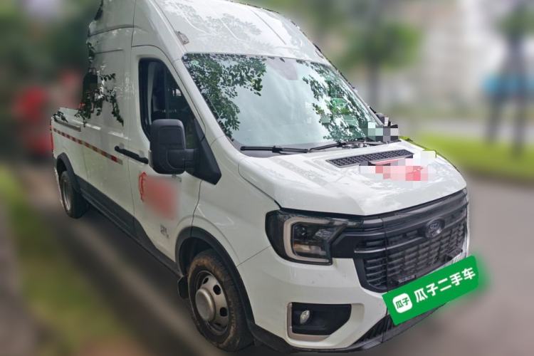 Used Ford Transit T8 2024 T8 2.0T Diesel Manual Long Wheelbase High-Roof 3-Seat Cargo Version with Rear Dual Tires Front Right 45 Deg