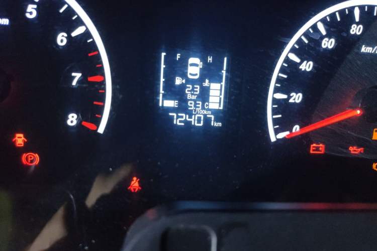 Used FORTHING Lingzhi PLUS 2024 1.5T Manual Luxury 9-Seater Odometer Close Up