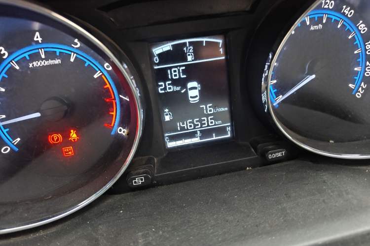 Used FORTHING S500 2016 1.6L Manual Luxury Model Odometer Close Up