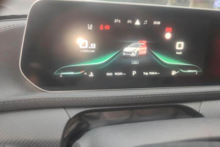 Used FORTHING T5 EVO 2021 1.5TD DCT Starry Edition Odometer Close Up
