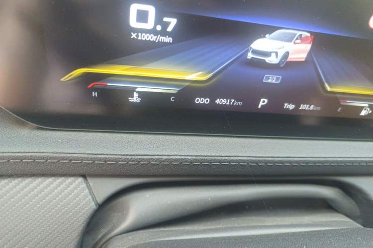 Used FORTHING T5 EVO 2021 1.5TD DCT Starry Edition Odometer Close Up