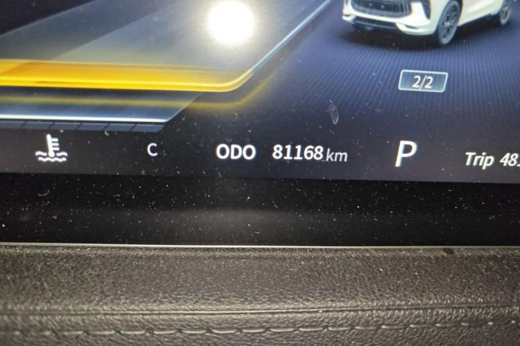 Used FORTHING T5 EVO 2021 1.5TD DCT Starry Edition Odometer Close Up