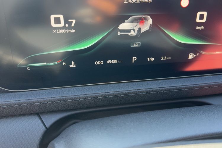 Used FORTHING T5 EVO 2021 1.5TD DCT Starry Edition Odometer Close Up