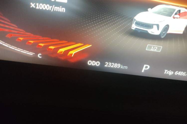 Used FORTHING T5 EVO 2021 1.5TD DCT Starry Edition Odometer Close Up