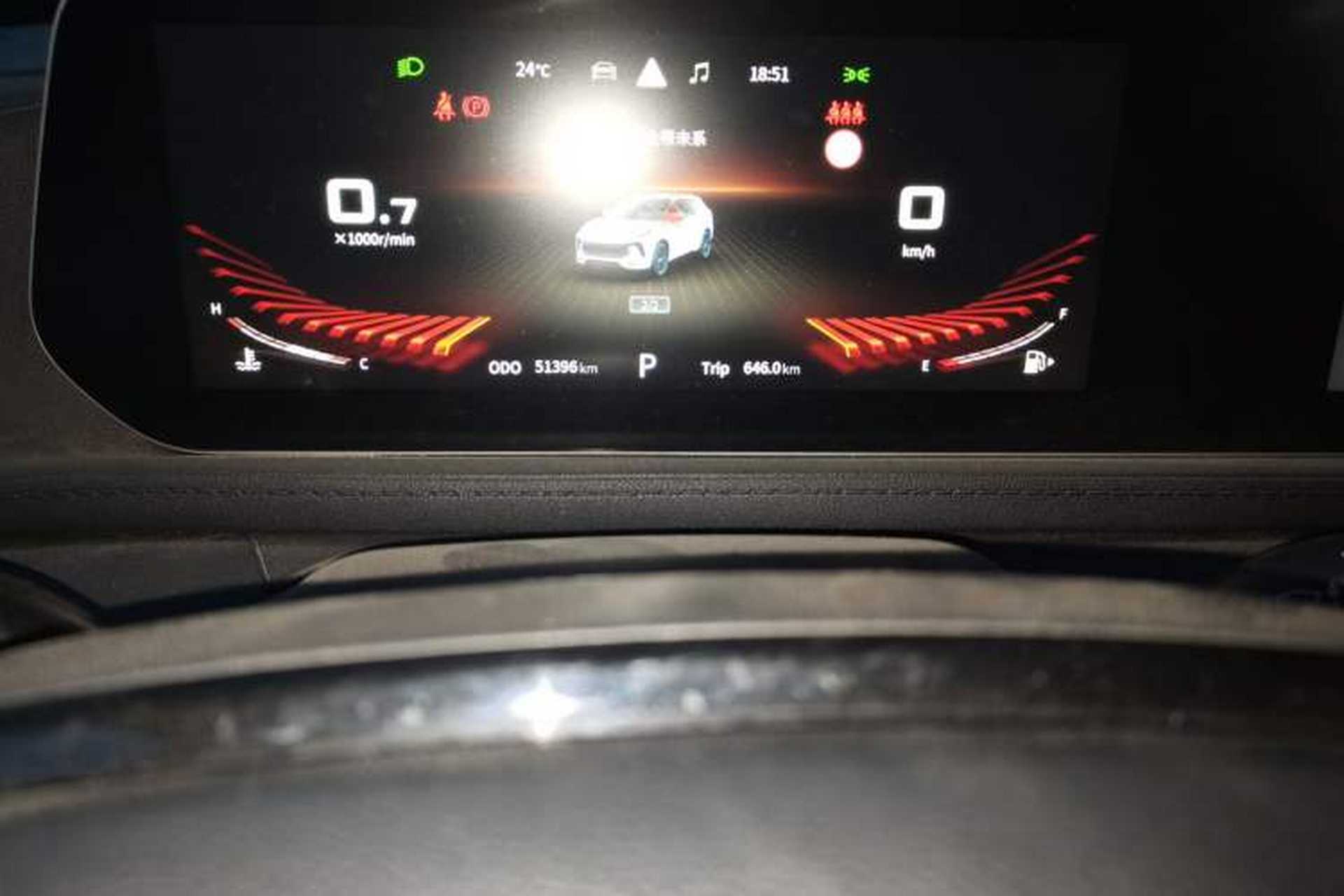 Used FORTHING T5 EVO 2021 1.5TD DCT Starry Edition Odometer Close Up