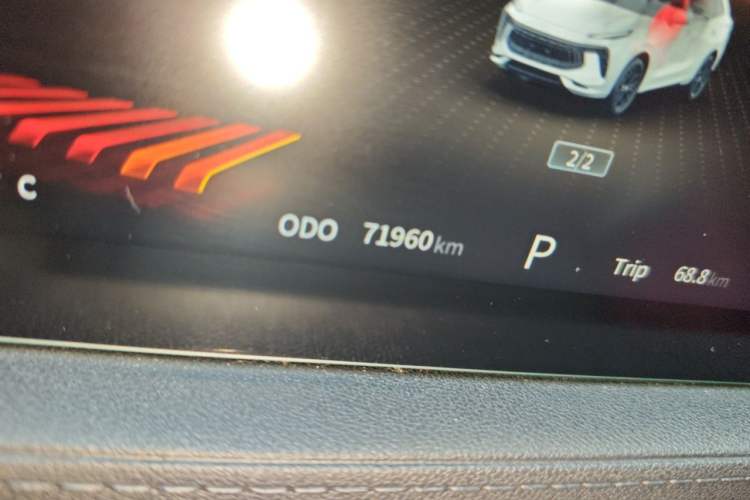 Used FORTHING T5 EVO 2021 1.5TD DCT Starry Edition Odometer Close Up