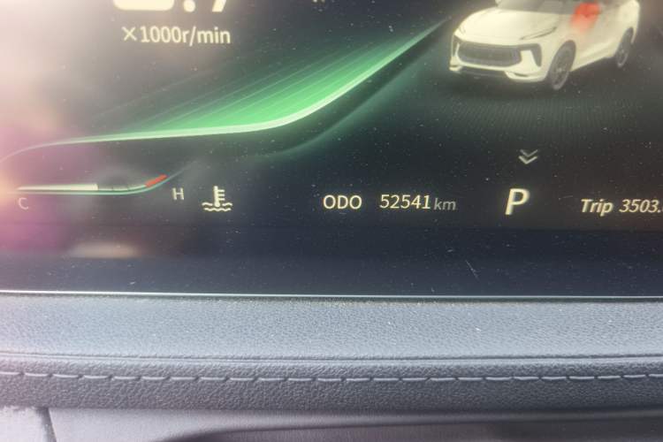 Used FORTHING T5 EVO 2021 1.5TD DCT Starry Edition Odometer Close Up