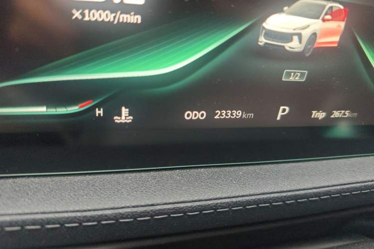 Used FORTHING T5 EVO 2021 1.5TD DCT Starry Edition Odometer Close Up