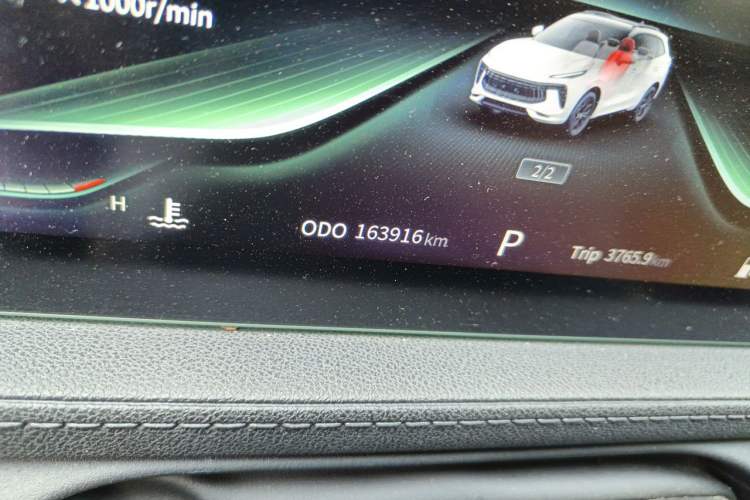 Used FORTHING T5 EVO 2021 1.5TD DCT Starry Edition Odometer Close Up