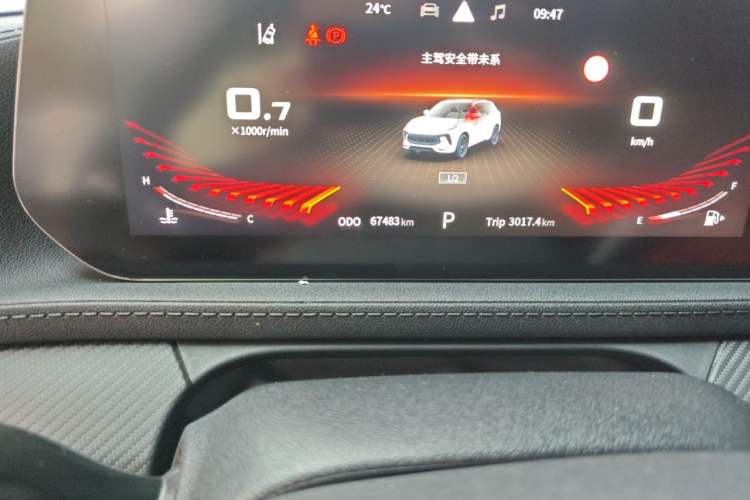Used FORTHING T5 EVO 2021 1.5TD DCT Starry Edition Odometer Close Up