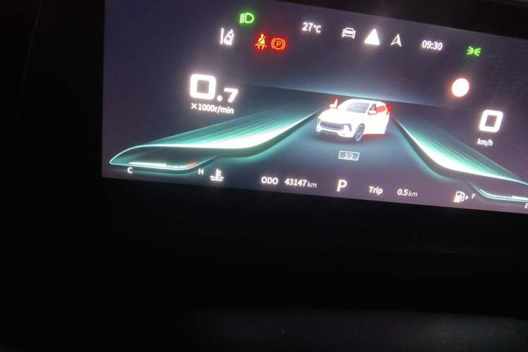 Used FORTHING T5 EVO 2021 1.5TD DCT Starry Edition Odometer Close Up