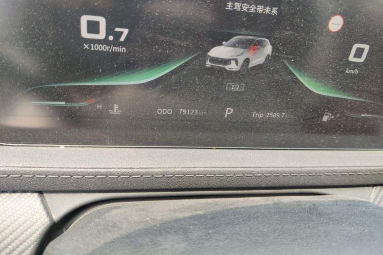 Used FORTHING T5 EVO 2021 1.5TD DCT Starry Edition Odometer Close Up