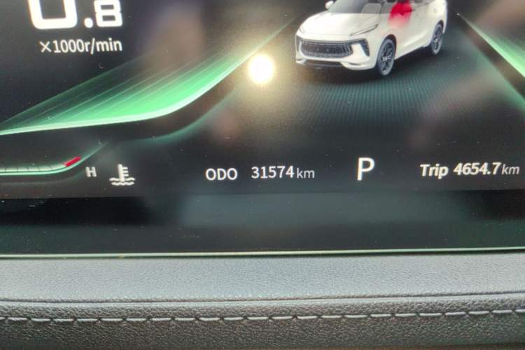 Used FORTHING T5 EVO 2021 1.5TD DCT Starry Edition Odometer Close Up