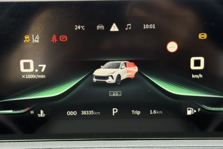 Used FORTHING T5 EVO 2021 1.5TD DCT Starry Edition Odometer Close Up