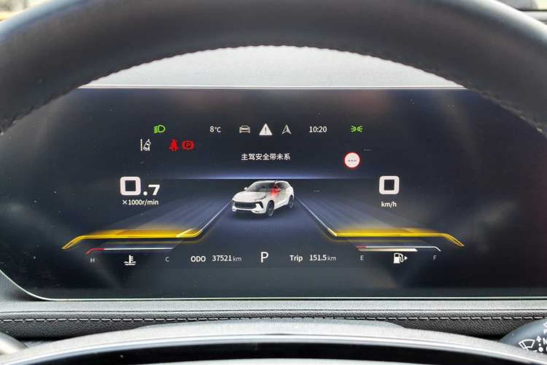 Used FORTHING T5 EVO 2021 1.5TD DCT Starry Edition Heatwave Odometer Close Up