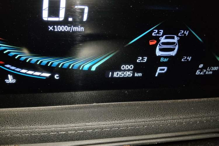 Used FORTHING T5 EVO 2024 Kungbiao Edition 1.5TD DCT Platinum Model Odometer Close Up