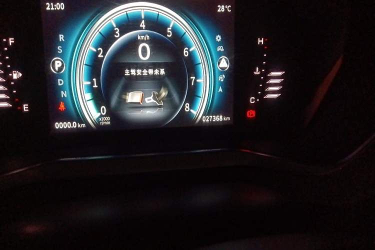 Used FORTHING T5L 2019 1.5T CVT Luxury 7-Seater Odometer Close Up