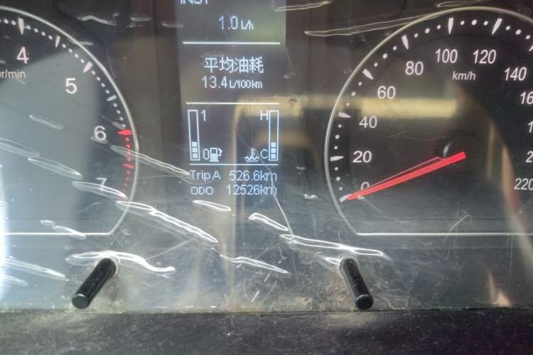 Used Foton Conqueror 3 2020 2.4L Explorer 3 Two-Wheel Drive E-commerce Edition Low Cargo Bed Long Wheelbase 4K22D4M Odometer Close Up