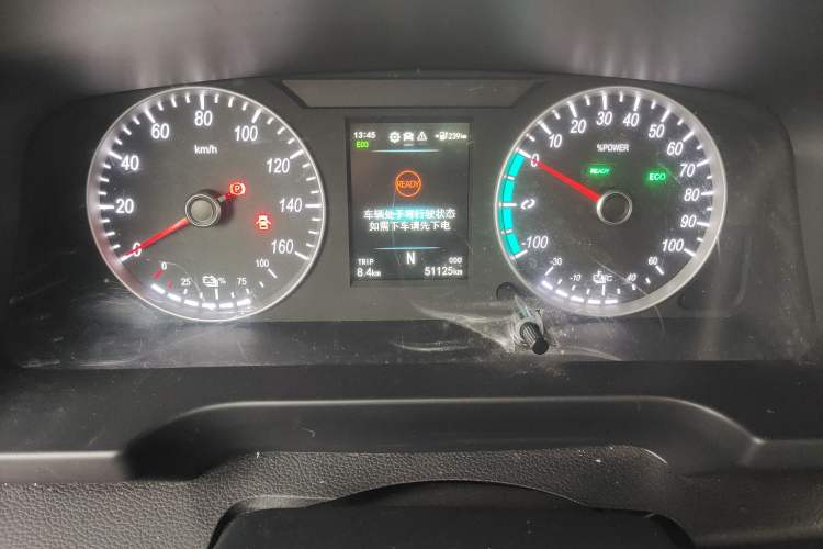 Used Foton Intelligent Blue Elf E7 2023 Pure Electric Van Flat Roof 2 Seats CATL 46.36 kWh Instrument Cluster