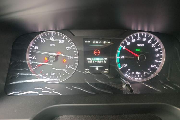 Used Foton Intelligent Blue Elf E7 2023 Pure Electric Van Flat Roof 2 Seats EVE Energy 41.86 kWh Instrument Cluster