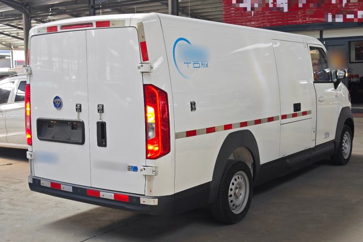 Used Foton Intelligent Blue Elf E7 2023 Pure Electric Van Flat Roof 2 Seats EVE Energy 41.86 kWh Rear Right 45 Deg