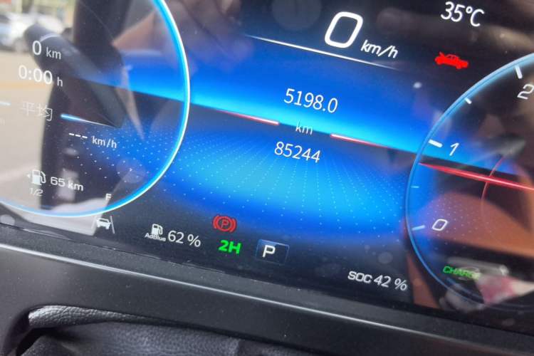 Used Foton Mars 2023 Mars 9 2.0T Diesel Automatic 4x4 Standard-Wheelbase Flagship Model Odometer Close Up