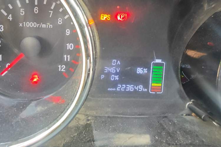 Used Foton Skyworth EV6 2023 Fast and Slow Charging Version Odometer Close Up