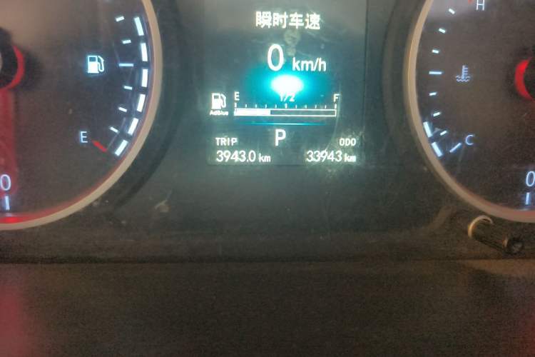 Used Foton Toano 2023 2.0T Automatic Jixiang Long-Wheelbase Mid-Height Rear Single Tire 7/9-Seater Odometer Close Up