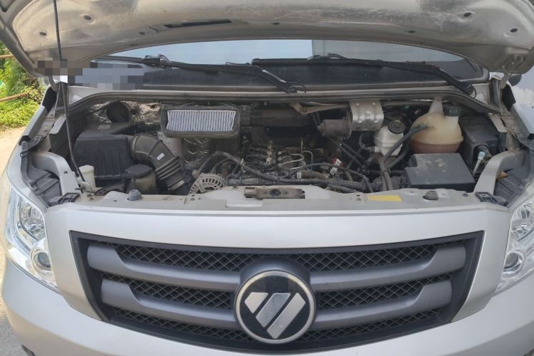 Used Foton Toano 2024 Joyear Multi-Function Cummins 2.8T Manual Long Wheelbase Mid-Roof with Rear Dual Tires 7-Seater Engine Bay