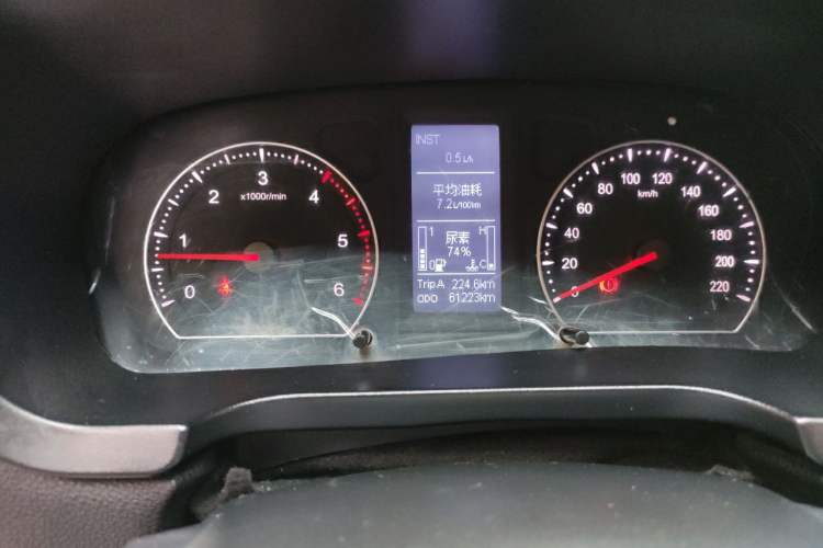 Used Foton Tunland 2020 2.0T Taurus 5 Diesel 4x4 Elite Version with High Ground Clearance and Extended Wheelbase 4F20TC Odometer Close Up