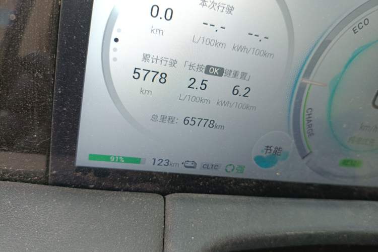 Used GAC Trumpchi E9 2023 E9 MAX Odometer Close Up