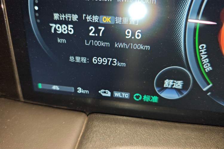Used GAC Trumpchi E9 2023 E9 Master Model Odometer Close Up