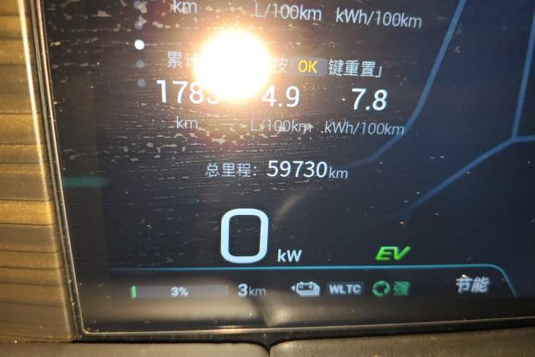 Used GAC Trumpchi E9 2023 E9 Master Model Odometer Close Up