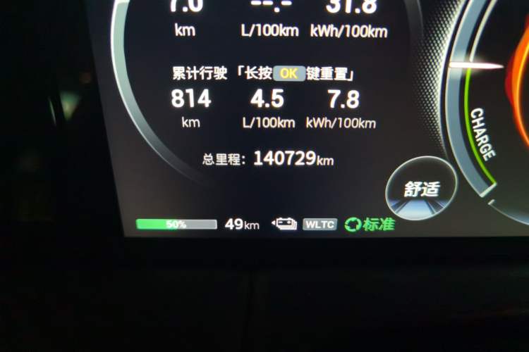 Used GAC Trumpchi E9 2023 E9 PRO Odometer Close Up
