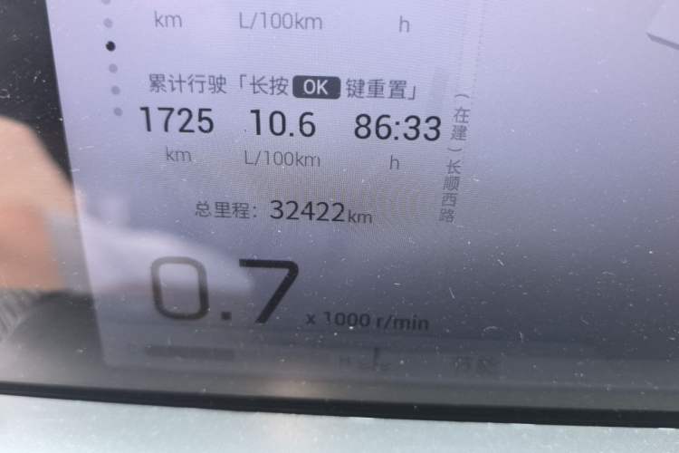 Used GAC Trumpchi EMKOO 2022 1.5T Supernova Max Edition Odometer Close Up