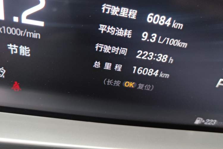 Used GAC Trumpchi EMKOO 2022 1.5T Supernova Pro Edition Odometer Close Up