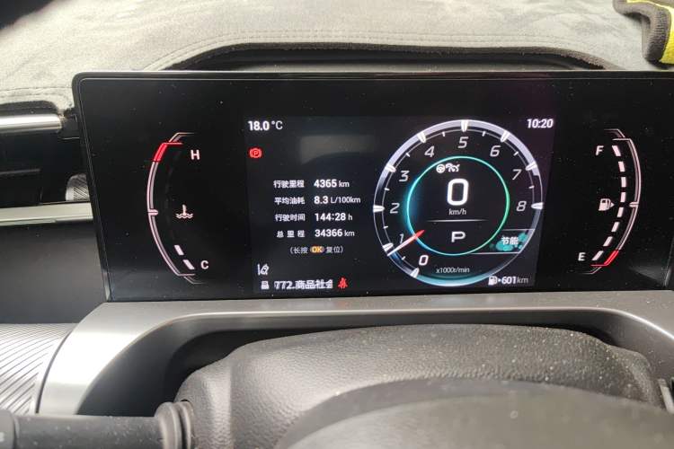 Used GAC Trumpchi EMKOO 2022 1.5T Supernova Pro Edition Odometer Close Up