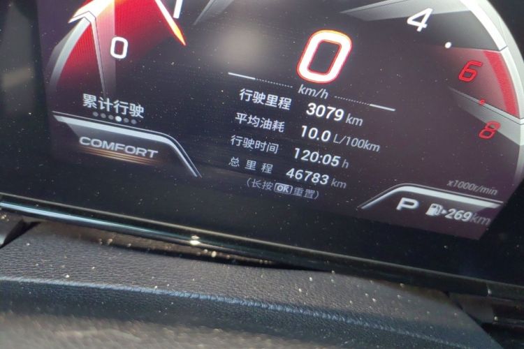 Used GAC Trumpchi EMPOW 2021 270T DCT J15 Version Odometer Close Up