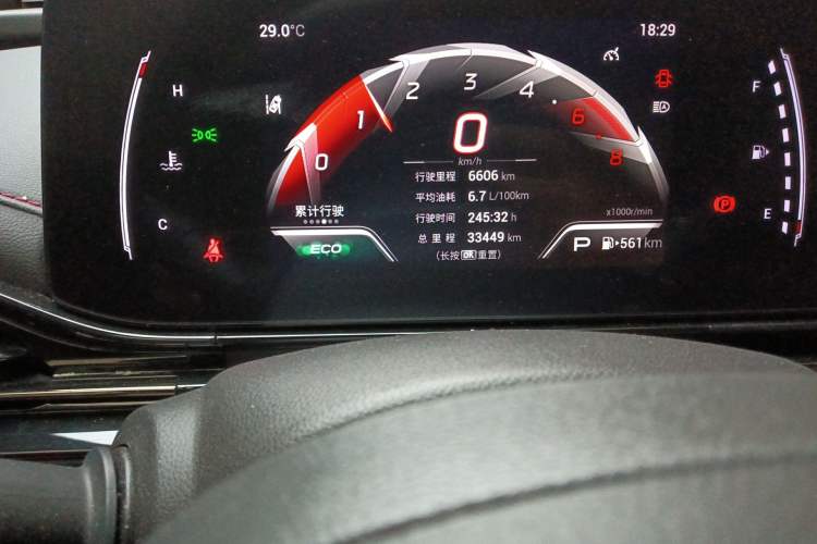 Used GAC Trumpchi EMPOW 2021 270T DCT J15 Version Odometer Close Up