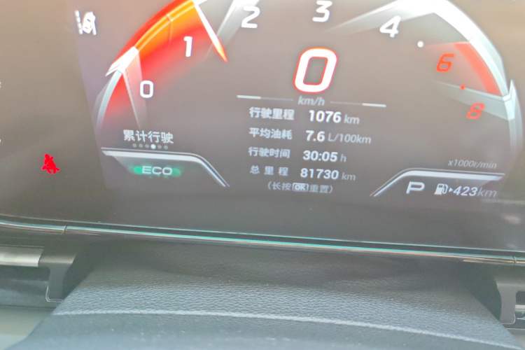 Used GAC Trumpchi EMPOW 2021 270T DCT J11 Version Odometer Close Up