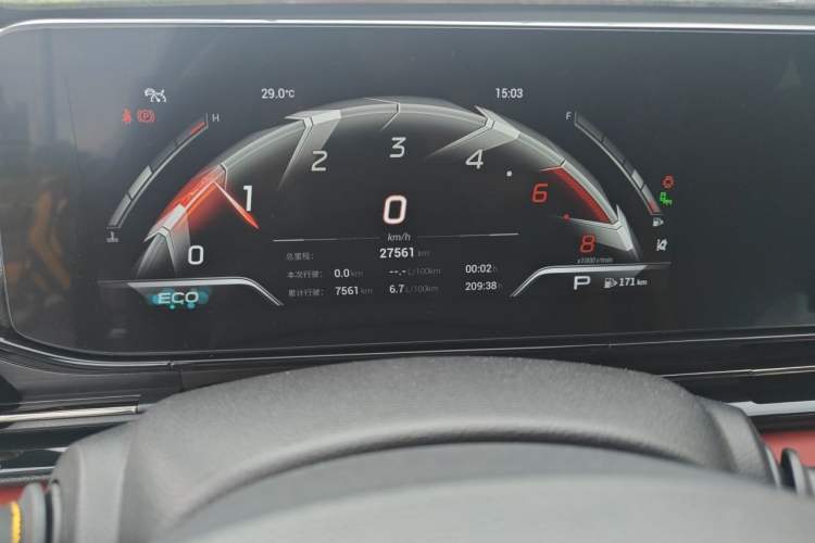 Used GAC Trumpchi EMPOW 2021 270T DCT J16 Version Odometer Close Up