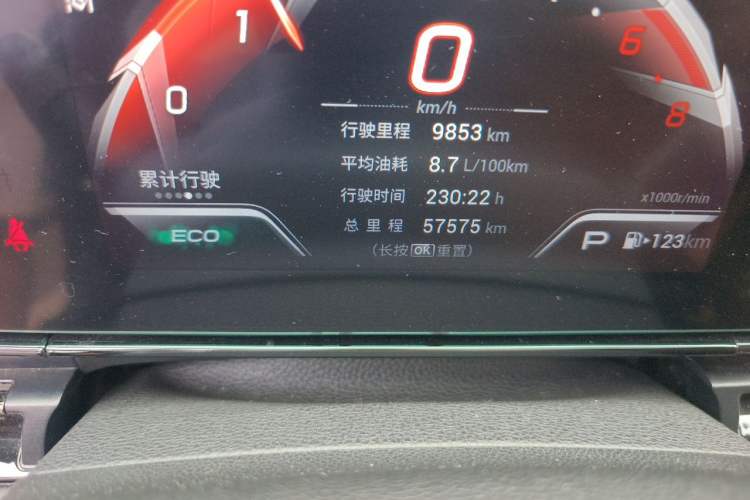 Used GAC Trumpchi EMPOW 2021 270T DCT J15 Version Odometer Close Up