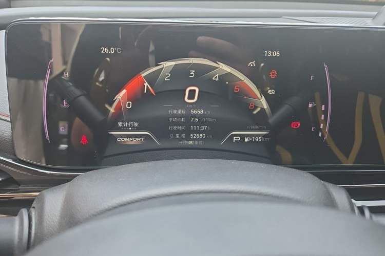 Used GAC Trumpchi EMPOW 2021 270T DCT J15 Version Odometer Close Up