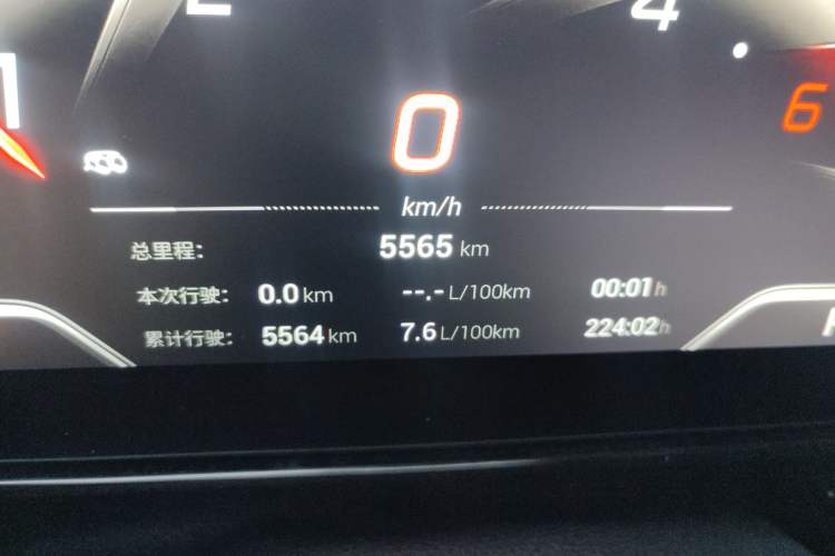 Used GAC Trumpchi EMPOW 2022 270T DCT J16 Galaxy Fighter Edition Odometer Close Up