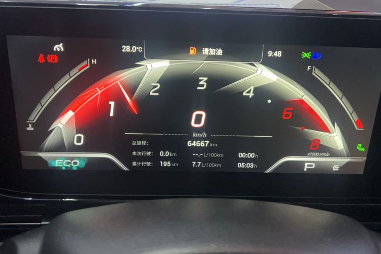 Used GAC Trumpchi EMPOW 2022 270T DCT J16 R-Style Track Edition Odometer Close Up