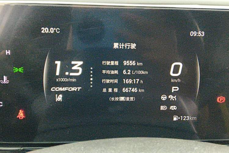 Used GAC Trumpchi EMPOW 2023 270T DCT J15 Version Odometer Close Up