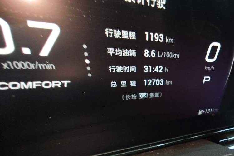 Used GAC Trumpchi EMPOW 2024 400T Automatic Yingbao R PRO Edition Odometer Close Up