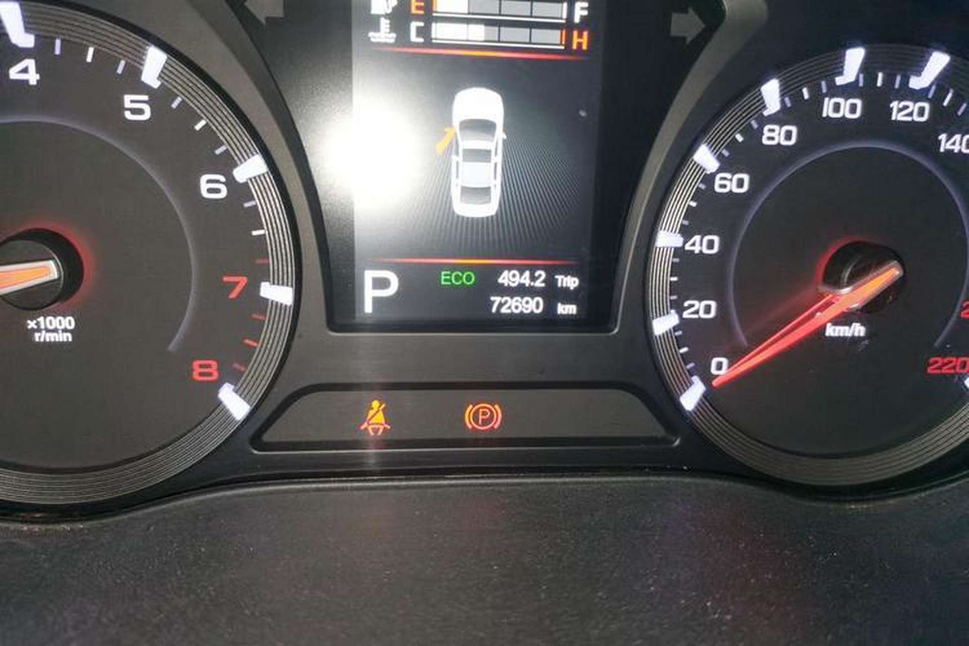 Used GAC Trumpchi GA8 2016 320T Luxury Edition Odometer Close Up
